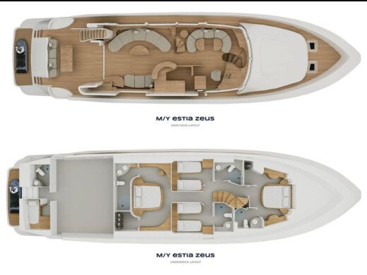 Motor Yacht Azimut AZIMUT 74 SOLAR Boat design plan