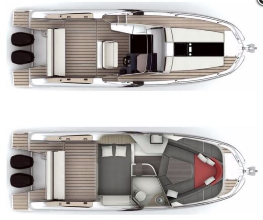 Motorboat Beneteau flyer 8 Sundeck Planimetria della barca