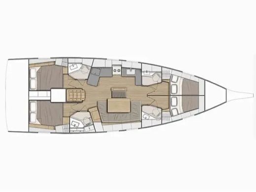 Sailboat  Dufour 460 Grand Large Plan du bateau