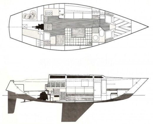 Sailboat Barberis Show 34 Boat layout