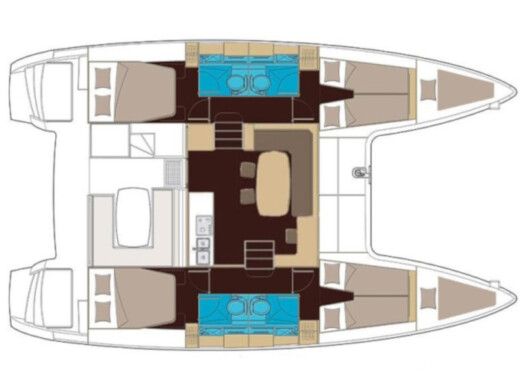 Catamaran LAGOON 400 S2 Planimetria della barca