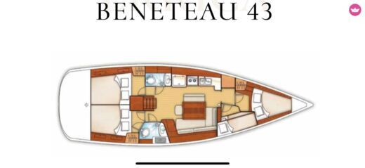 Sailboat Beneteau Oceanis 430 Boot Grundriss