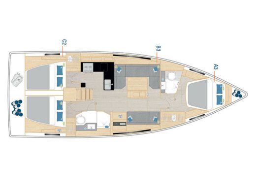 Sailboat Hanse Hanse 410 Boat design plan