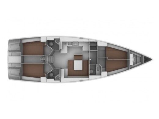 Sailboat  Bavaria 46 Cruiser Plan du bateau