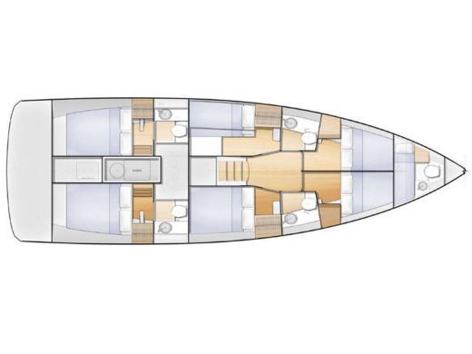Sailboat Jeanneau Sun Loft 47 Boat layout