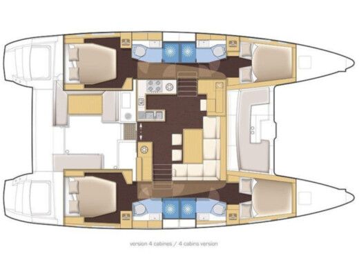 Catamaran LAGOON 450 Sport Boat design plan