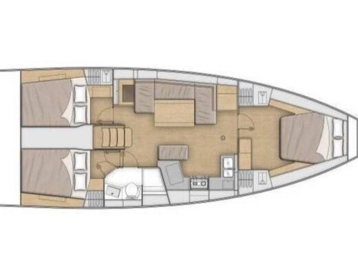 Sailboat Beneteau Oceanis 40.1 boat plan