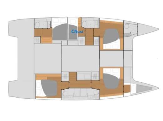 Catamaran Fountaine Pajot Tanna 47 Planta da embarcação