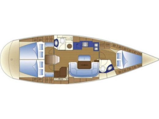 Sailboat BAVARIA 42 Boat layout