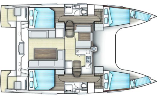 Catamaran Nautitech 40 Open boat plan