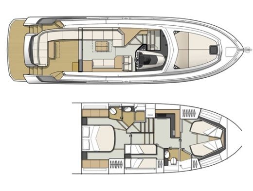 Motorboat Beneteau GT 50 HT Boat layout