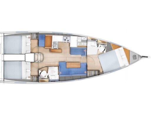 Sailboat Jeanneau Sun Odyssey 410 boat plan