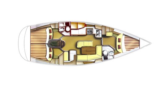 Sailboat Dufour Dufour Gib Sea 41 Plano del barco