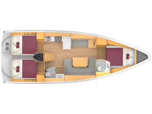 Sailboat  Bavaria C42 Boat design plan