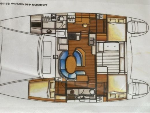 Catamaran Lagoon Lagoon 41 S2 Plan du bateau