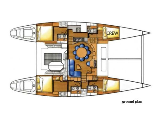 Catamaran LAGOON 570 Boat design plan
