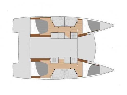 Catamaran Fountaine Pajot Lucia 40 Σχέδιο κάτοψης σκάφους