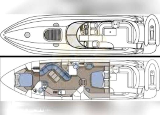 Motor Yacht Sunseeker 56 Predator Σχέδιο κάτοψης σκάφους