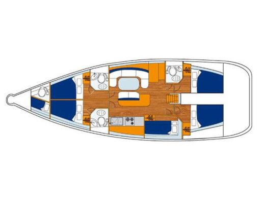 Sailboat BENETEAU CYCLADES 50.5 Plan du bateau