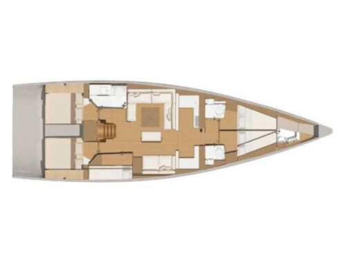 Sailboat Dufour Dufour 56 Exclusive Planimetria della barca