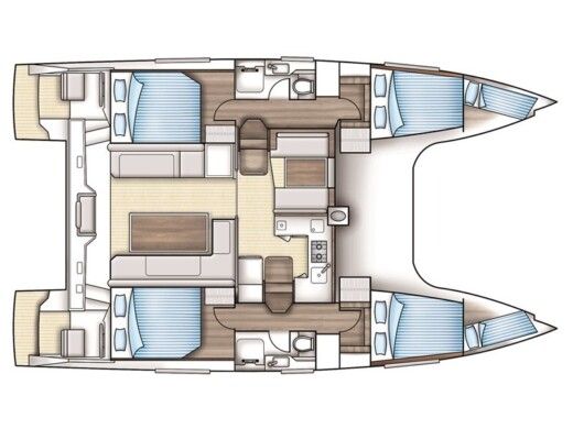 Catamaran  Nautitech 46 Fly Boat design plan
