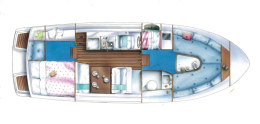 Motorboat Nimbus 2600 boat plan
