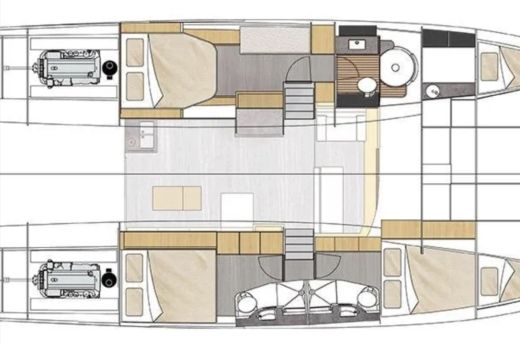 Motorboat Fountaine Pajot Catamarano 47 2025 Boat design plan