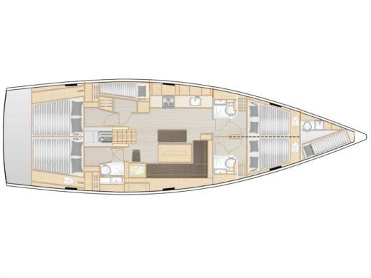 Sailboat Hanse 508 Boat layout