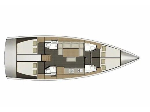 Sailboat  Dufour 460 Grand Large Planimetria della barca