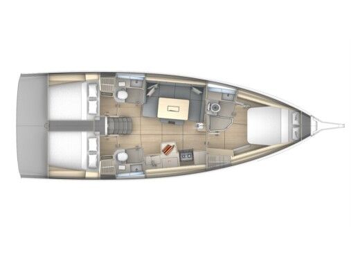 Sailboat Dufour 41 boat plan