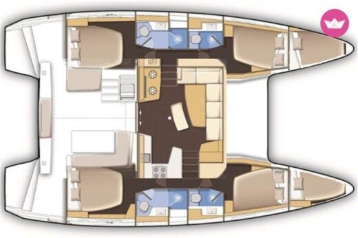 Catamaran Lagoon Lagoon 40 Σχέδιο κάτοψης σκάφους
