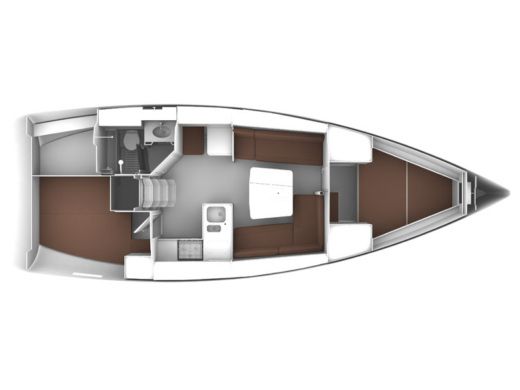 Sailboat  Bavaria Cruiser 37/2 cbs Plano del barco