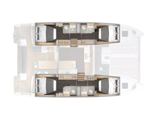 Catamaran  Lagoon 43 Plan du bateau