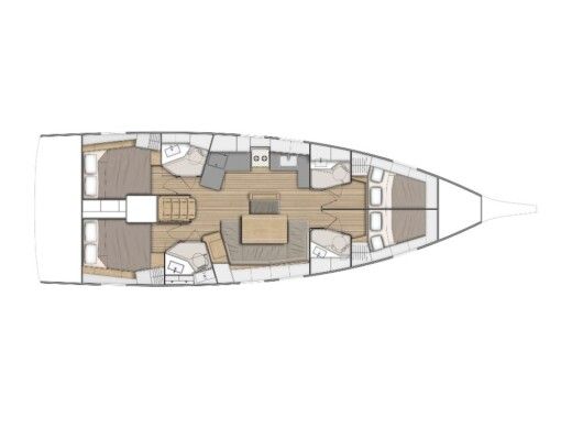 Sailboat  Oceanis 46.1 Boot Grundriss