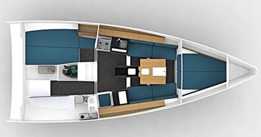 Sailboat POGO 30 Boot Grundriss