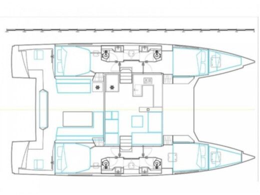 Catamaran Nautitech 46 Fly Boat design plan