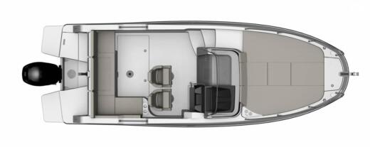 Motorboat Quicksilver Activ 755 Sundeck Planta da embarcação