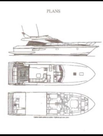 Motor Yacht Guy Couach 160 fly Plattegrond van de boot
