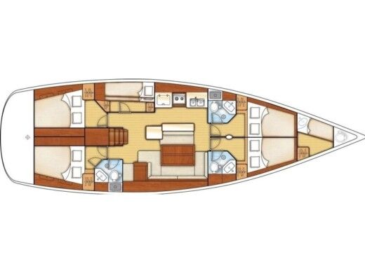 Sailboat  Beneteau Oceanis 50 Family boat plan