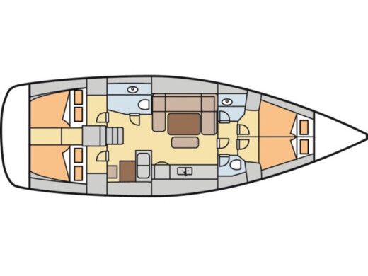 Sailboat Dufour Dufour 450 Gl Boat layout