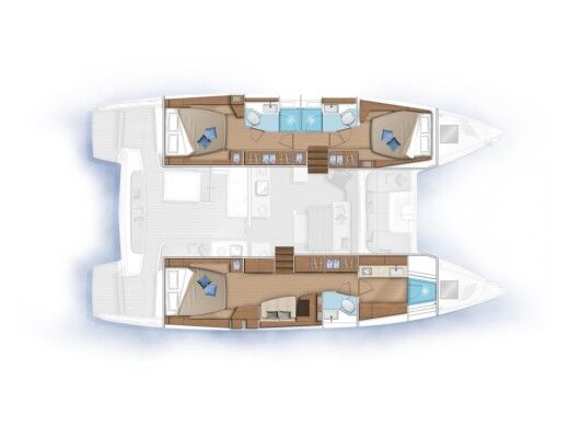 Catamaran  Lagoon 46  Boat design plan