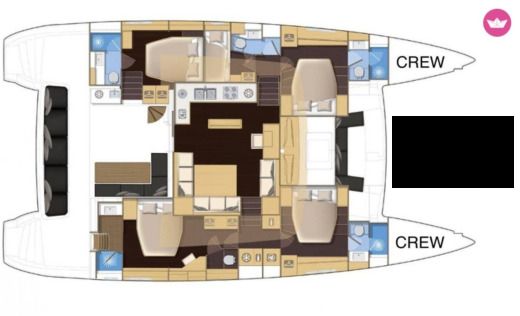 Catamaran LAGOON 560 boat plan