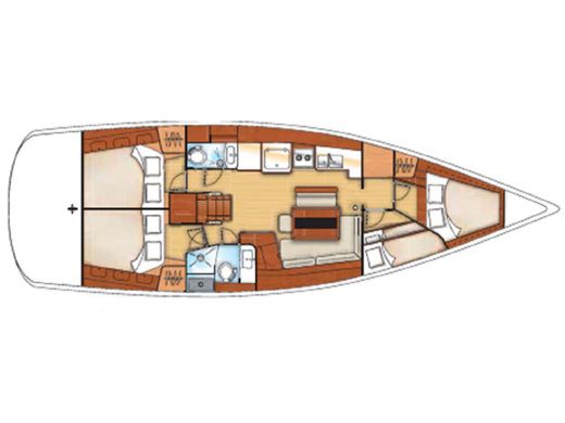 Sailboat Beneteau Oceanis 46 Boat layout
