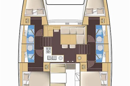 Location Catamaran Lagoon-Bénéteau Lagoon 39 - 4 + 2 cab. Punat