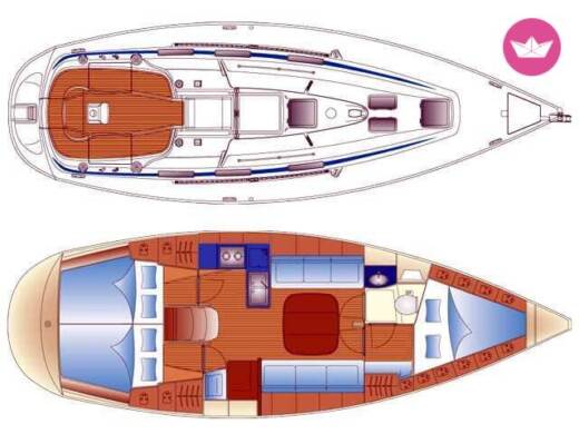 Sailboat Bavaria Bavaria 36 Plano del barco