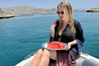 Alquiler de Yate de Lujo Privado en Rodas · Saxdor 400 GTO · Lindos y Symi