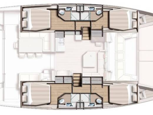 Catamaran Bali - Catana Bali 4.5 Boot Grundriss