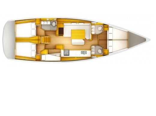 Sailboat JEANNEAU SUN ODYSSEY 519 boat plan