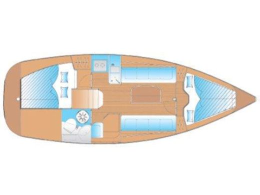 Sailboat Bavaria  Bavaria 30 Boot Grundriss
