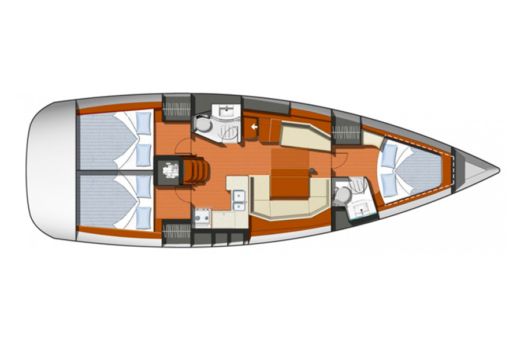Sailboat Jeanneau SUN ODYSSEY 42i boat plan